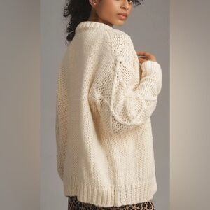 Anthropologie FRNCH Chunky Stitch Cardigan Sweater-Size XS